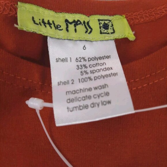 Little Mass Girls Outfit 6 Brown Ruffle Top & Blue Flare Jeans Y2K 2000s Boho - Picture 11 of 16